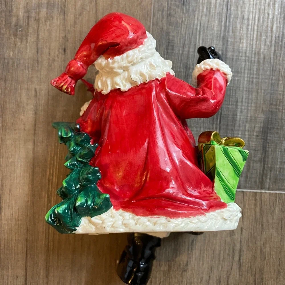 Home Interiors Santa Claus Figurine Stocking Holder, NEW, Christmas Decor